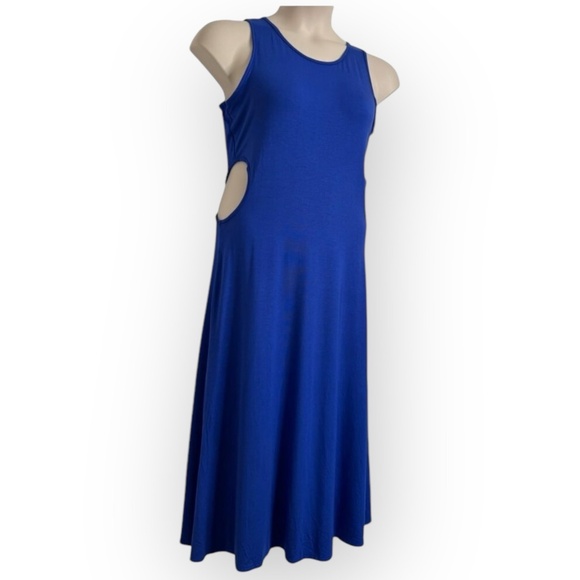 NWT See You Monday Cut-Out Midi Dress Women’s XL Blue Sleeveless A-Line 734 - Picture 10 of 16